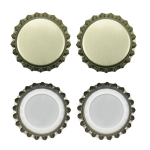 Кроненпробки 6 мм, золото-хром, 100 шт